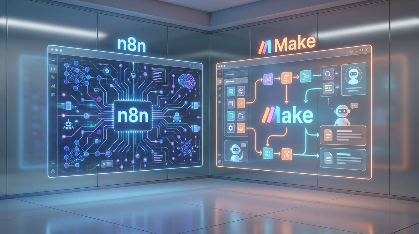 n8n vs Make : quel outil choisir pour vos agents IA ?