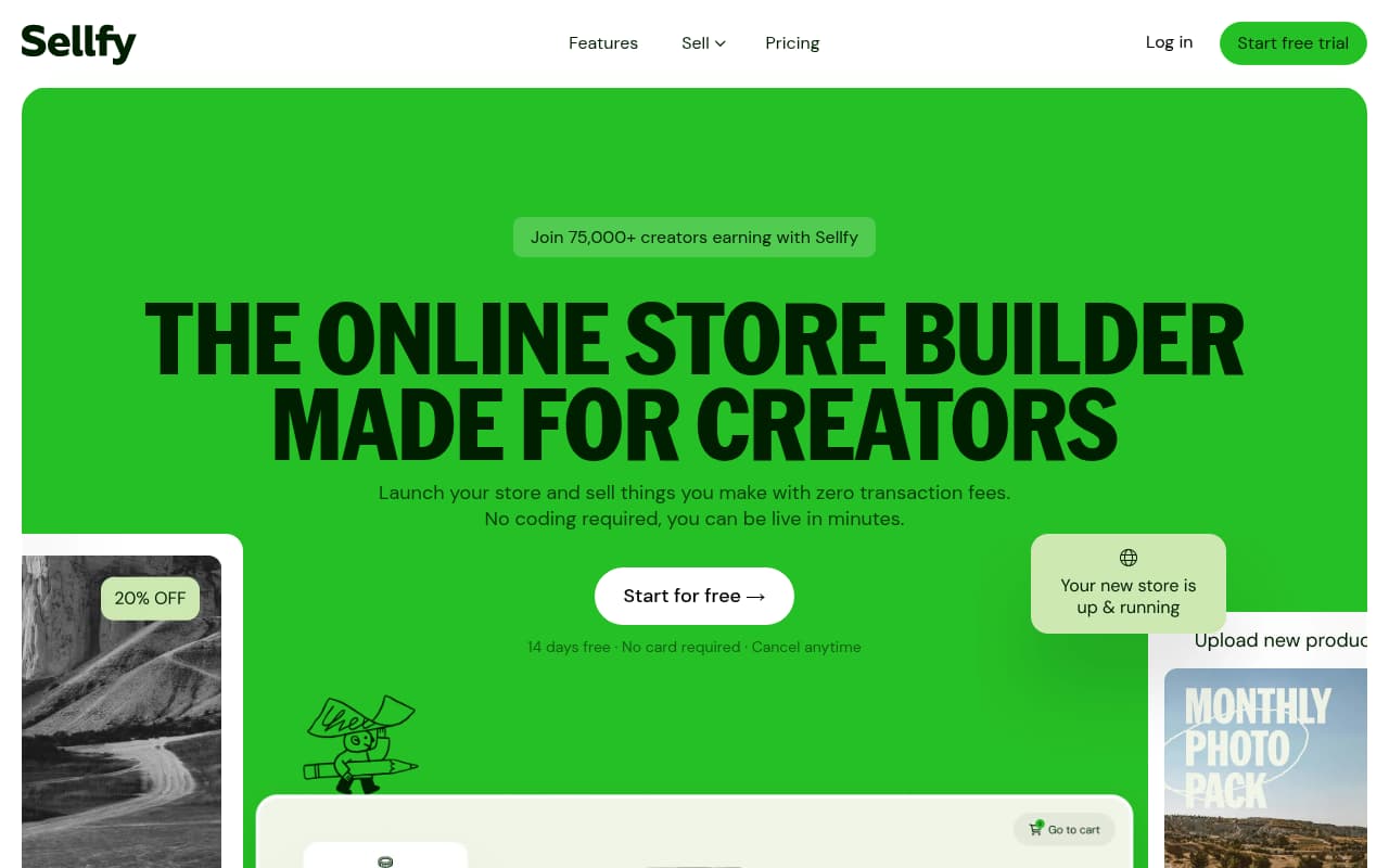 Sellfy – La boutique en ligne sans code pour vendre tes créations