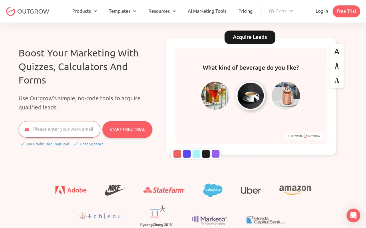 Outgrow – Le créateur de contenu interactif (quiz, calculateurs) pour générer des leads